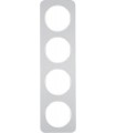 Рамка на 4 поста, Berker R.1, алюминий, полярная белизна 10142174