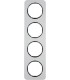 Рамка на 4 поста, Berker R.1, алюминий, черный 10142184