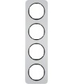 Рамка на 4 поста, Berker R.1, алюминий, черный 10142184
