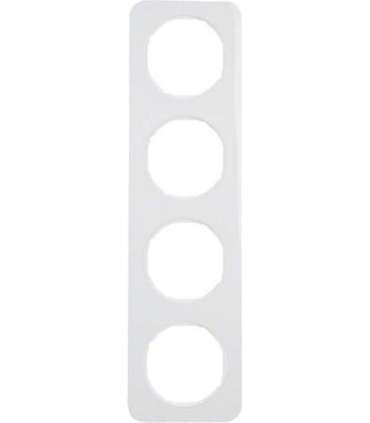Рамка на 4 поста, Berker R.1, полярная белизна 10142189
