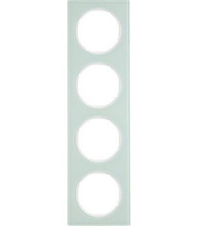Рамка на 4 поста, Berker R.3, стекло, полярная белизна 10142209