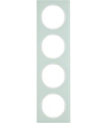 Рамка на 4 поста, Berker R.3, стекло, полярная белизна 10142209