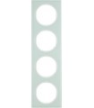 Рамка на 4 поста, Berker R.3, стекло, полярная белизна 10142209