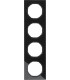 Рамка на 4 поста, Berker R.3, стекло, черный 10142216