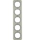 Рамка на 5 постов, Berker R.1, нержавеющая сталь, черный 10152104