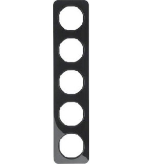 Рамка на 5 постов, Berker R.1, черный 10152145