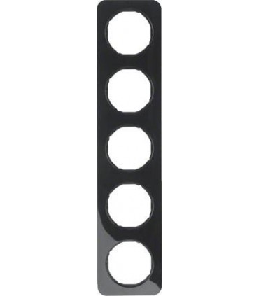 Рамка на 5 постов, Berker R.1, черный 10152145