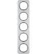 Рамка на 5 постов, Berker R.1, алюминий, черный 10152184