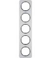 Рамка на 5 постов, Berker R.1, алюминий, черный 10152184