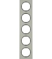 Рамка на 5 постов, Berker R.3, нержавеющая сталь, черный 10152204