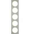 Рамка на 5 постов, Berker R.3, нержавеющая сталь, полярная белизна 10152214