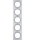 Рамка на 5 постов, Berker R.3, алюминий, черный 10152284