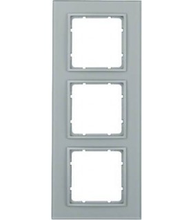 Рамка на 3 поста, Berker B.7, стекло, алюминий 10136414