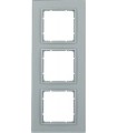 Рамка на 3 поста, Berker B.7, стекло, алюминий 10136414