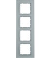 Рамка на 4 поста, Berker B.7, стекло, алюминий 10146414