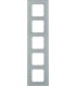 Рамка на 5 постов, Berker B.7, стекло, алюминий 10156414