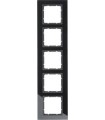 Рамка на 5 постов, Berker B.7, стекло, черный 10156616