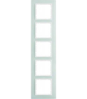 Рамка на 5 постов, Berker B.7, стекло, полярная белизна 10156909