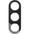 Рамка на 3 поста, Berker R.classic, стекло, черный 10132016