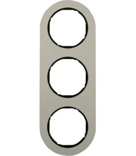 Рамка на 3 поста, Berker R.classic, алюминий, черный 10132084