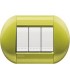 Выключатель Bticino Living-Light рамка овал Лимон-CT LNB4802CT