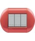 Выключатель Bticino Living-Light рамка овал Малина-SS LNB4802SS