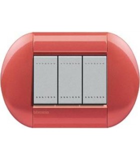 Выключатель Bticino Living-Light рамка овал Малина-SS LNB4802SS