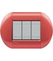 Выключатель Bticino Living-Light рамка овал Малина-SS LNB4802SS