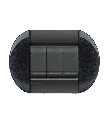 Выключатель Bticino Living-Light рамка овал Антрацит-AR LNB4802AR