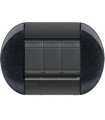 Выключатель Bticino Living-Light рамка овал Антрацит-AR LNB4802AR