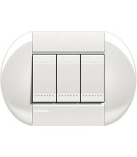 Выключатель Bticino Living-Light рамка овал Белый-BI LNB4802BI