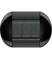 Выключатель Bticino Living-Light рамка овал Черный-SM LNB4802SM