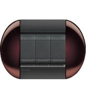 Выключатель Bticino Living-Light рамка овал Бордовый-TW LNB4802TW
