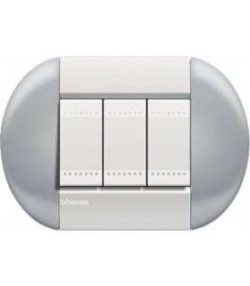 Выключатель Bticino Living-Light рамка овал Небесный-TS LNB4802TS