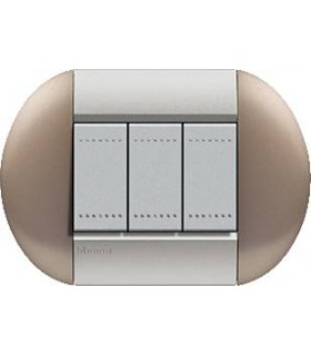 Выключатель Bticino Living-Light рамка овал Бронзовый-TB LNB4802TB