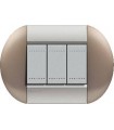 Выключатель Bticino Living-Light рамка овал Бронзовый-TB LNB4802TB
