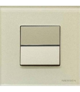 Выключатель в сборе ABB Niessen серии Zenit, стекло жемчужное N2271 CP