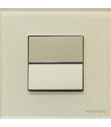 Выключатель в сборе ABB Niessen серии Zenit, стекло жемчужное N2271 CP