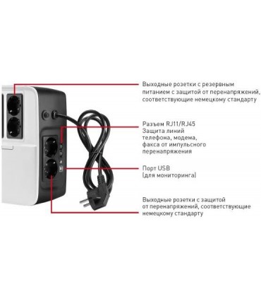 ИБП Legrand KEOR Multiplug для бытового применения 600ВА/360Вт 310038