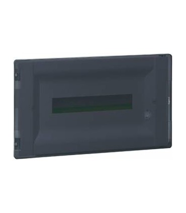 Щит встраиваемый пластиковый Legrand Practibox³ 1 ряд 18 модулей, прозрачная дверь, клеммы E и N 401756