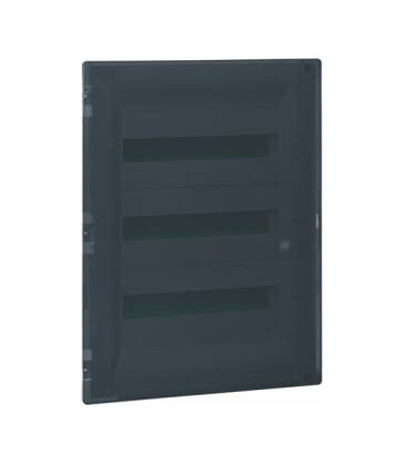 Щит встраиваемый пластиковый Legrand Practibox³ 54 модуля, прозрачная дверь, клеммы E и N 401758