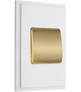 Одноклавишный выключатель в сборе FEDE MARCO, white FD01611WH/FD04310OB