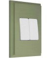 Двухклавишный выключатель в сборе FEDE MARCO, green olive FD01611GO/FD16705