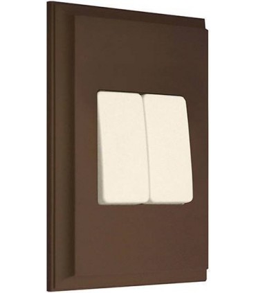 Двухклавишный выключатель в сборе FEDE MARCO, moka FD01611MK/FD16705