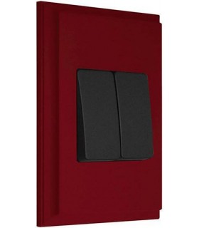 Двухклавишный выключатель в сборе FEDE MARCO, red wine FD01611RW/FD16705-M