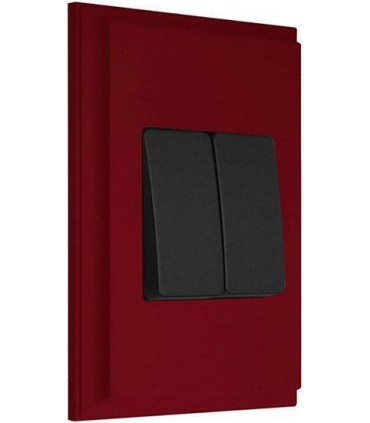 Двухклавишный выключатель в сборе FEDE MARCO, red wine FD01611RW/FD16705-M