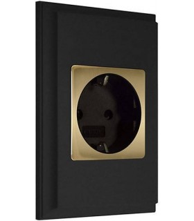 Розетка в сборе FEDE MARCO, black FD01611BK/FD04335OB-M