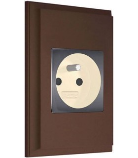 Розетка в сборе FEDE MARCO, moka FD01611MK/FD04335CB