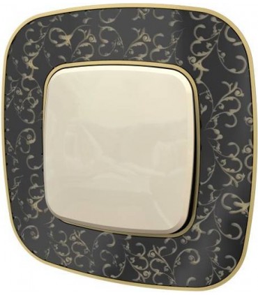 Одноклавишный выключатель в сборе Legrand Valena Allure, Барокко Нуар {PRODUCT_REFERENCE}