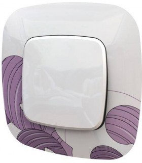 Одноклавишный выключатель в сборе Legrand Valena Allure, Флора 754361